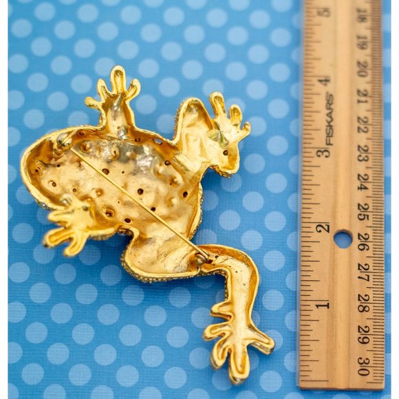 Vintage Gold Tone Toad Brooch - M22 - Picture 4 of 4